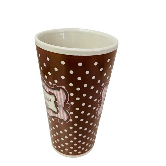 Trisa Chocolate Polka Dot Ceramic Mug - Picture 7 of 7